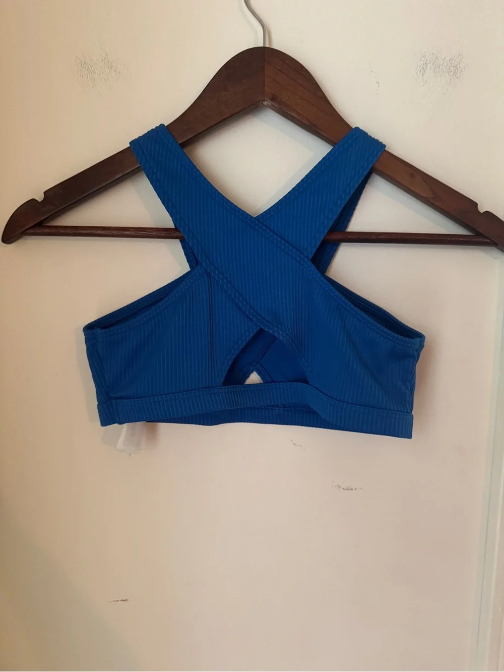 abercrombie‎ kids Blue Ribbed Cross-Back Swim Top Size 7/8